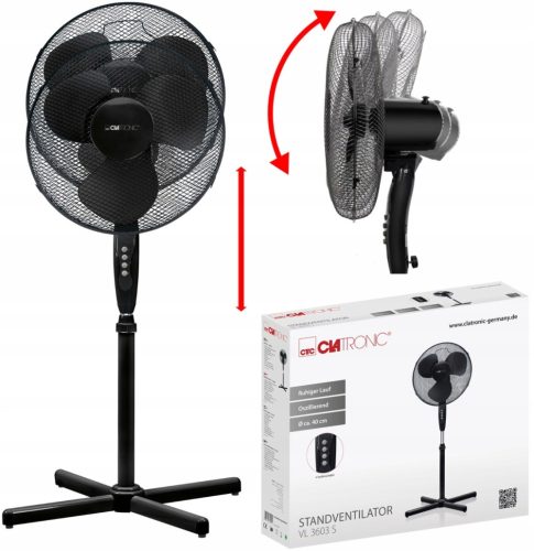  Clatronic VL 3603 S Standventilator schwarz