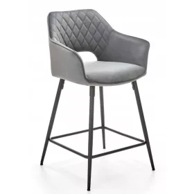  Halmar Hocker, Grautöne, 96 cm, Stoff