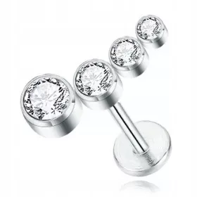  SILBERNER OHR-HELIX-TITAN-LABRET-OHRRING 1,2/8