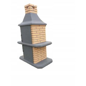  Räucherofen aus Beton mit Grillfunktion + Arbeitsplatte