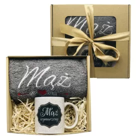    JUBILÄUMSGESCHENK FÜR DEN EHEMANN, HANDTUCH- UND BECHER-SET
