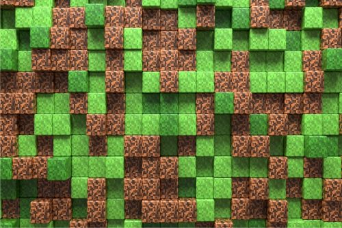 FOTOTAPETE 3D-MineCraft-Fototapete für die Wand