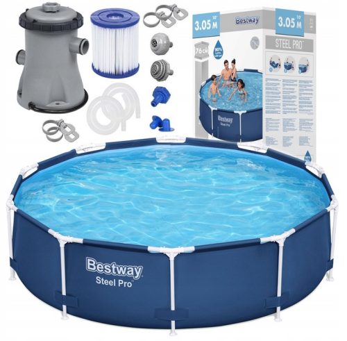Bestway Pool mit rundem Rahmen, 305 x 76 x 305 x 305 x 76 x 305 cm