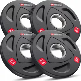    Olympia-Gewichtsset 4x2,5kg Gusseisen 50mm gummiertes Gusseisen