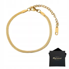  Ein flaches Schlangenarmband aus Chirurgenstahl