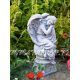  Gartenfigur eines träumenden Engels auf einem Sockel