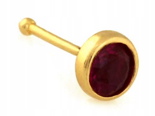  Gold-Nasenring mit rotem Stein PR 585