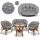  GROSSES SET KISSEN FÜR RATTAN-GARTENMÖBEL