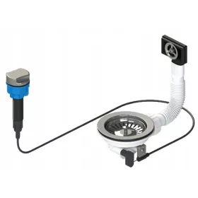    Abfluss für Waschbecken mit einem Lochdurchmesser von 90 mm mit Steuerung