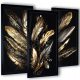 Bilder an der Wand Wandbilder für das Wohnzimmer, Rahmen mit goldenen Federn