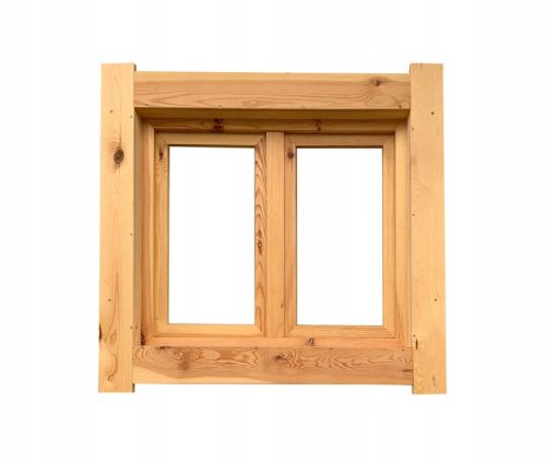 FESTES HOLZFENSTER 80x70 DOPPELSEITIG