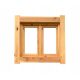 FESTES HOLZFENSTER 80x70 DOPPELSEITIG
