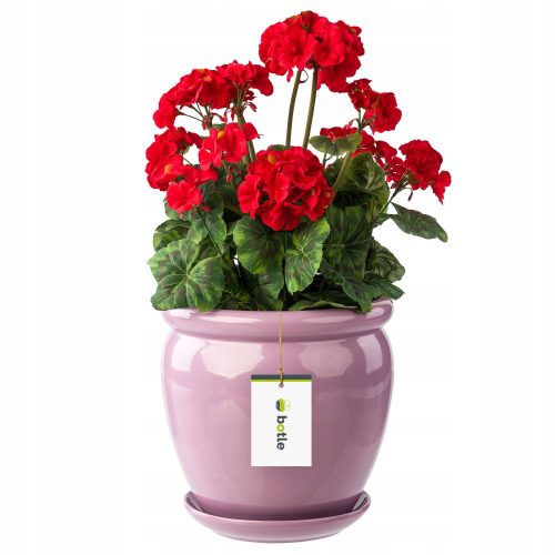  Botle-Blumentopf, 28 cm x 28 x 30,5 cm, Durchmesser 28 cm, Keramik in Rosatönen