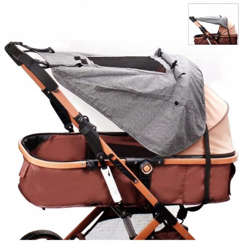  Regenschirm für einen Kinderwagen. Baldachin für einen Kinderwagen, 70 cm, grau