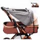  Regenschirm für einen Kinderwagen. Baldachin für einen Kinderwagen, 70 cm, grau