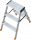 Krause Leiter 2,2 m Aluminium 1 x 3 bis 150 kg