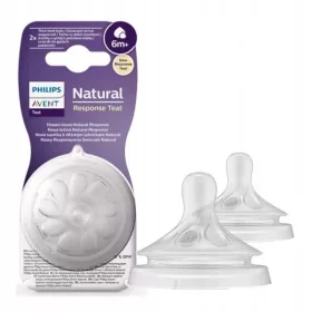    Philips Avent SCY966/02 Schnuller aus natürlichem Silikon 6 m+ 2 Stück