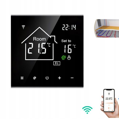 WiFi-Thermostat. Elektrische Fußbodenheizung