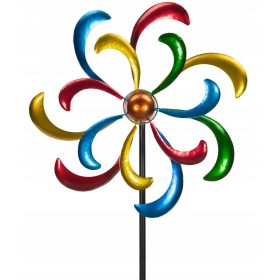  GARTENDEKO Wind WINDMÜHLE Regenbogen 160cm