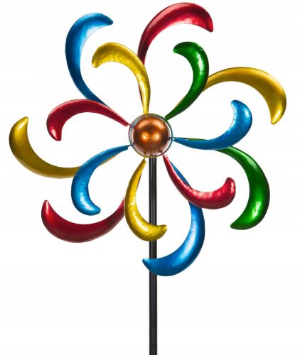  GARTENDEKO Wind WINDMÜHLE Regenbogen 160cm