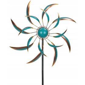  GARTENDEKO Wind WINDMÜHLE blau 160cm