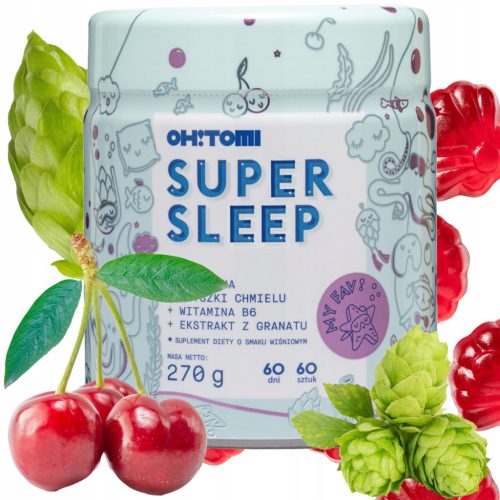 OH! Tomi Super Sleep - 60 Kirschgeschmack Gelkapseln für einen erholsamen Schlaf