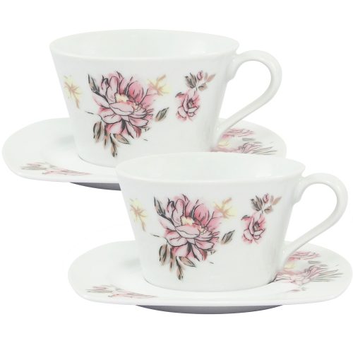 Tasse und Untertasse für Kaffee und Tee Festa Italia Gulia Porzellantasse 220 ml 2 Stk.