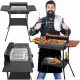  Grill, faltbarer Elektrogrill Zilan Stand Barbecue Grill schwarz 2400 W