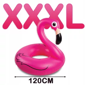 AUFBLASBARER FLAMINGO B. GROSSE SCHWIMMMATRATZE 120 cm
