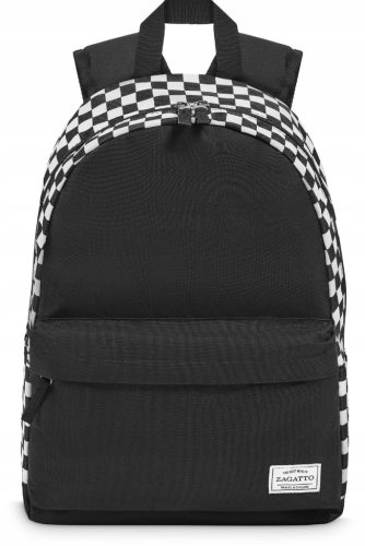 Zagatto® Stilvoller Rucksack mit Laptopfach und Schachbrettmuster