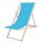  Springos DC0001 BLUE Liegestuhl, blaues und marineblaues Holz