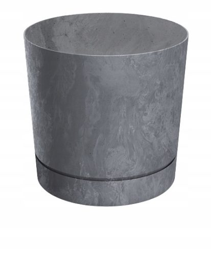  Prosperplast-Blumentopf, 24 cm x 24 x 23,1 cm, Durchmesser 23,9 cm, Kunststoff in Grau- und Silbertönen
