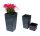 Töpfe und Pflanzgefäße für den Außenbereich und den Garten Valle Verde Blumentopf 33 cm x 33 x 60 cm aus Kunststoff in den Farben Grau und Silber