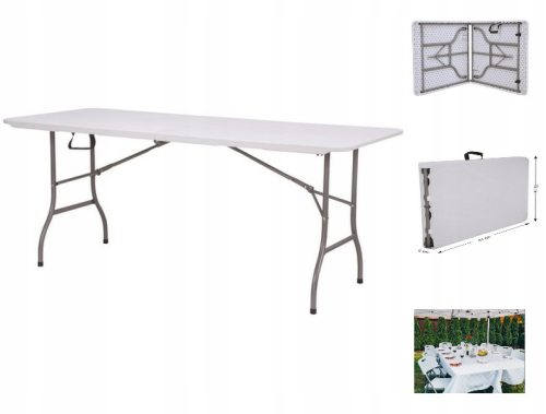 Gartentische und Stühle für die Terrasse Namaxa CS-180-BIA rechteckiger Tisch, weiß