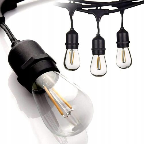  Led-Lux Beleuchtungsgirlande 500 cm, schwarz