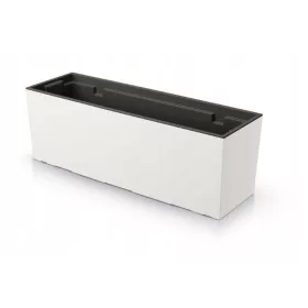    Prosperplast Blumentopf 77 cm x 24 x 24,6 cm, weißer Kunststoff