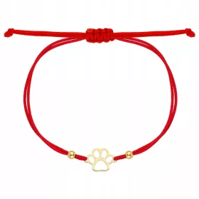  GOLDARMBAND AN EINER BAND, HUNDEPFOTE 333