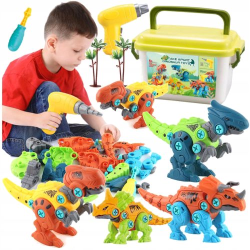  DINOSAURIER ZUM AUFBAU BAUSET 4-tlg.