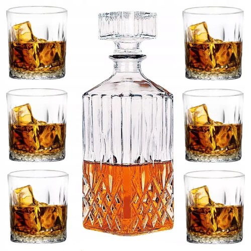 Krüge, Karaffen und Milchkännchen Glasmark 1002485 Whisky-Set, transparent, 2,35 l, 7 Elemente