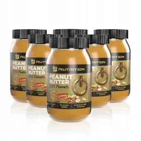   6er Pack Go On Nutrition Crunchy Erdnussbutter 900g - 100% Natürlich