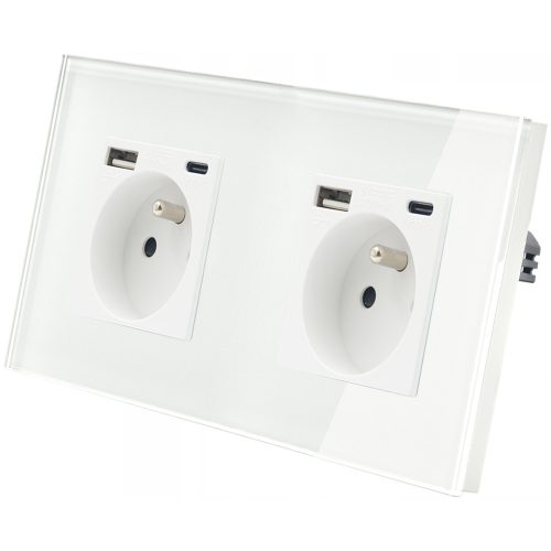 Steckdose, USB-Wand Indual weiß