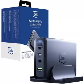  3mk 240W Ladestation, USB-C USB-A Ladegerät