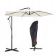 Sonnenschirm für Terrasse und Garten - MatMay-Regenschirm mit Galgen, Beige und Braun, 300 x 250 cm