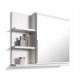  DomTech Badezimmerschrank 60 x 50 x 14,1 cm weiß mit Spiegel