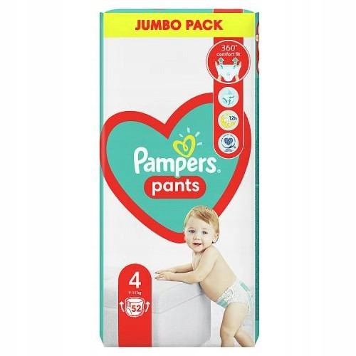  Pampers Pants 4 Maxi (9-15 kg) Jumbo Pack - Windelhöschen 52 Stk