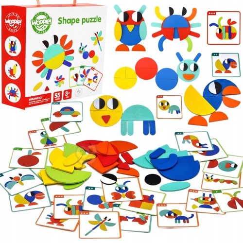  MONTESSORI-PUZZLE LOGISCHES PUZZLE AUS HOLZ