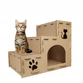  Niedriger Kratzbaum, Disac-Bett bis 60 cm