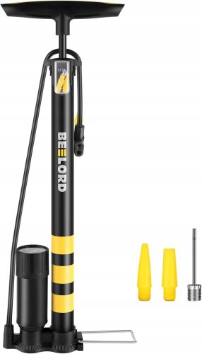  BEELORD Fußpumpe 160 PSI/10 bar Auto Fahrrad Fußpumpe Schwarz
