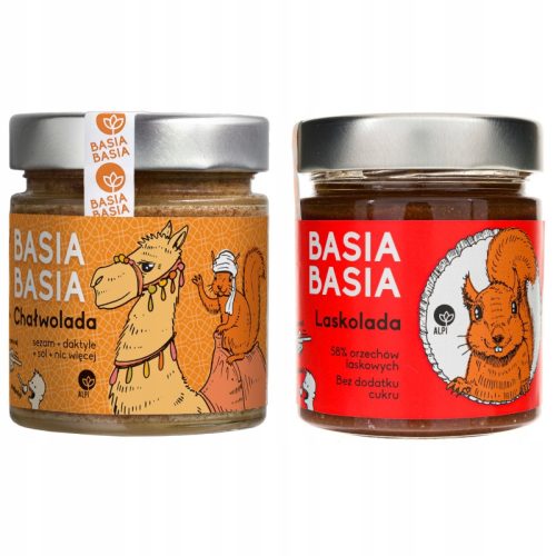 Alpi Basia Set: Laskolada & Chałwolada Creme je 210g - Exotischer Brotaufstrich
