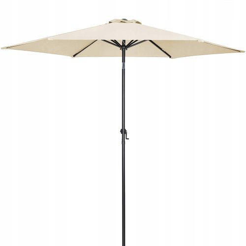 Sonnenschirm für Terrasse und Garten - Deuba-Regenschirm, Beige und Braun, 300 x 220 cm